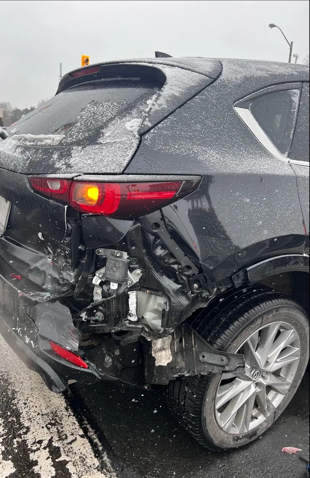 Mazda CX-3. Rear bumper, quarter panel & tailgate repair before